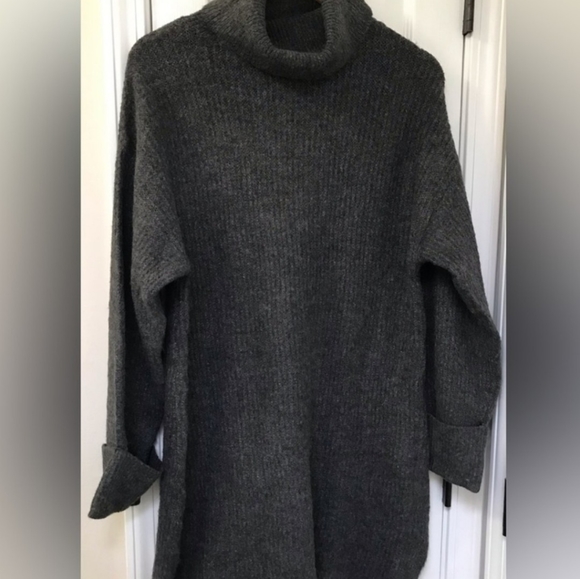 Topshop grey sweater dress - Picture 2 of 3